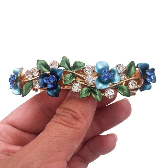 4PCS Flower Metal French Barrettes Hair Clamps Women Girls Gift Boxed main image 5